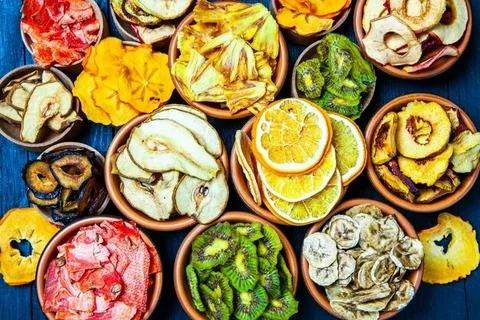 تصویر 1 از میوه خشک پفکی تهیه شده از میوه های تازه